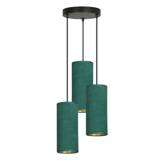 Emibig Emibig Odsherred lámpara colgante redonda con 3 tubos modernos verdes 3x E27 - Iluminación perfecta para cualquier espacio