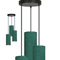 Emibig Emibig Odsherred ronde pendellamp met 3 groene moderne kokers 3x E27 - Perfecte verlichting voor elke ruimte