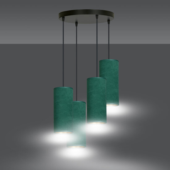 Emibig Emibig Odsherred gran lámpara colgante redonda con 4 tubos verdes 4x E27 - Ilumina tu espacio con estilo