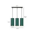 Emibig Emibig Odsherred 3 cylindres lampe suspendue moyenne verte 3x E27 - Éclairage idéal pour les intérieurs modernes