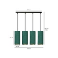 Emibig Emibig Odsherred 4 cilinders grote hanglamp groen 4x E27 - Perfect voor een stijlvolle inrichting