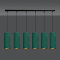 Emibig Emibig Odsherred 6 tubes XXL hanging lamp green 6x E27 - Ideal for stylish lighting in any room