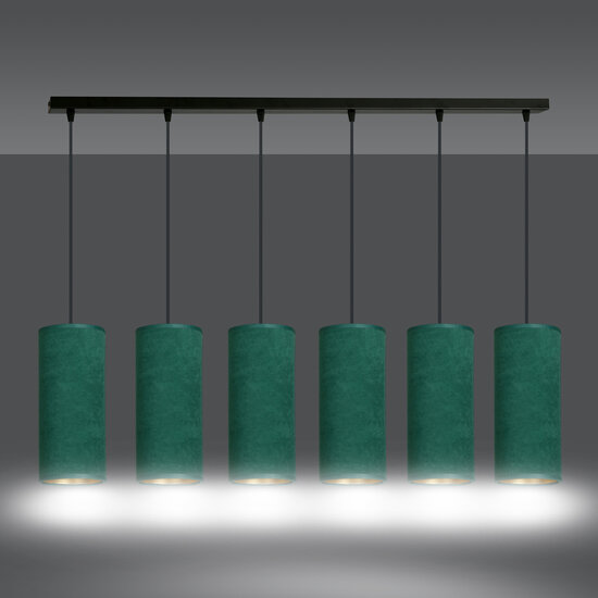Emibig Emibig Odsherred 6 kokers XXL hanglamp groen 6x E27 - Perfect voor sfeervolle verlichting in elke ruimte