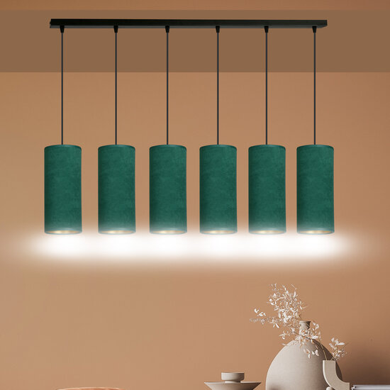 Emibig Emibig Odsherred 6 tubes XXL lampe suspendue verte 6x E27 - Idéale pour un éclairage élégant dans n'importe quelle pièce
