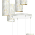 Emibig Emibig Ringsted large round pendant lamp with 4 tubes of white marble 4x E27 - Perfect lighting for any space