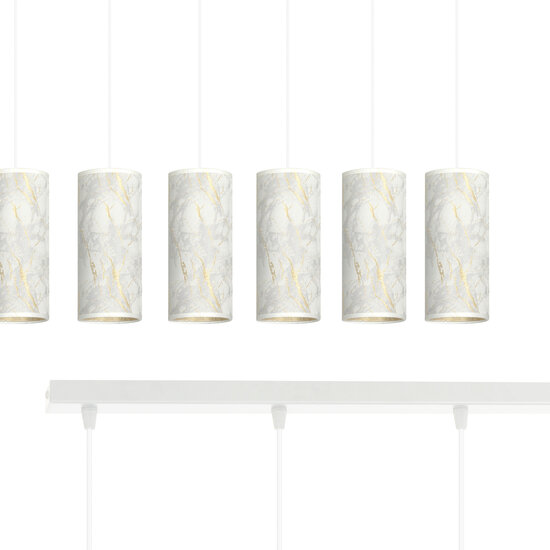 Emibig Emibig Ringsted 6 cylinders gigant hanging lamp black marbled 6x E27 - Perfect lighting for any space