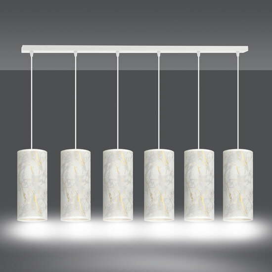 Emibig Emibig Ringsted 6 cylinders gigant hanging lamp black marbled 6x E27 - Perfect lighting for any space