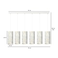 Emibig Emibig Ringsted lámpara colgante gigante de 6 cilindros negro veteado 6x E27 - Iluminación perfecta para cualquier espacio
