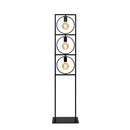 LUCIDE LUCIDE SUUS - Vloerlamp - 3xE27 - Zwart - Creëer een sfeervolle ambiance in uw interieur