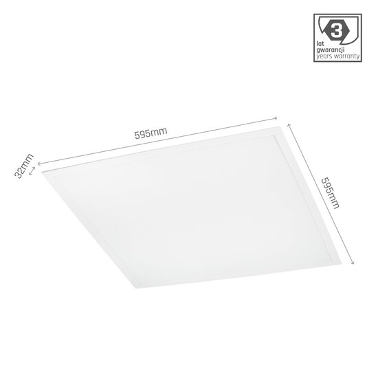 Spectrum LED Spectrum LED ALGINE PANEL BACKLIGHT 40W CW 230V 120DEG IP20 600X600X32 WHITE - Ideal lighting for any space
