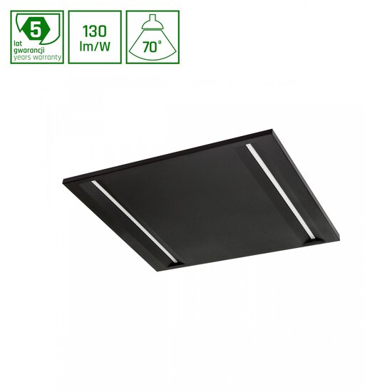 Spectrum LED Spectrum LED ALGINE LINE LED 230V 44W 120LM/W IP20 600X600MM NW CEILING PANEL BLACK - Perfekte Beleuchtung für jeden Raum