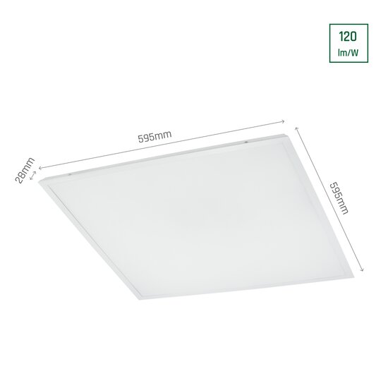 Spectrum LED Spectrum LED ALGINE LENS LED 40W NW 230V 120DEG IP20 600X600X28 CEILING PANEL WHITE - Perfect lighting for any space