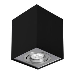 Spectrum LED CHLOE GU10 IP20 SQUARE BLACK/SILVER ADJUSTABLE SPOT