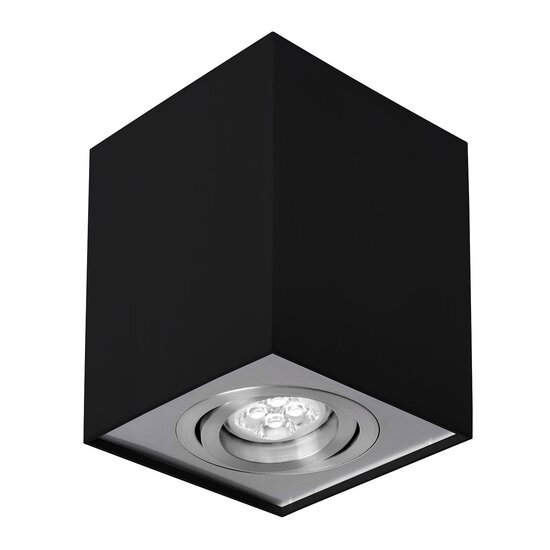 Spectrum LED Spectrum LED CHLOE GU10 IP20 SQUARE BLACK/SILVER ADJUSTABLE SPOT - Ideal for modern interiors