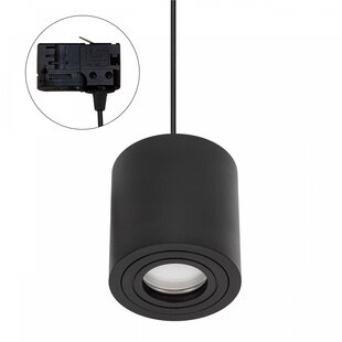 Spectrum LED CHLOE GU10 3 PHASE TRACK MOUNTED GU10 250V IP65 90X97MM BLACK ROUND FIXED