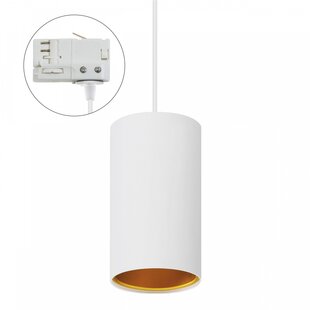 Spectrum LED CHLOE GU10 3 PHASE TRACK MOUNTED GU10 250V IP20 70X128MM WHITE GOLD TUBE FIXED