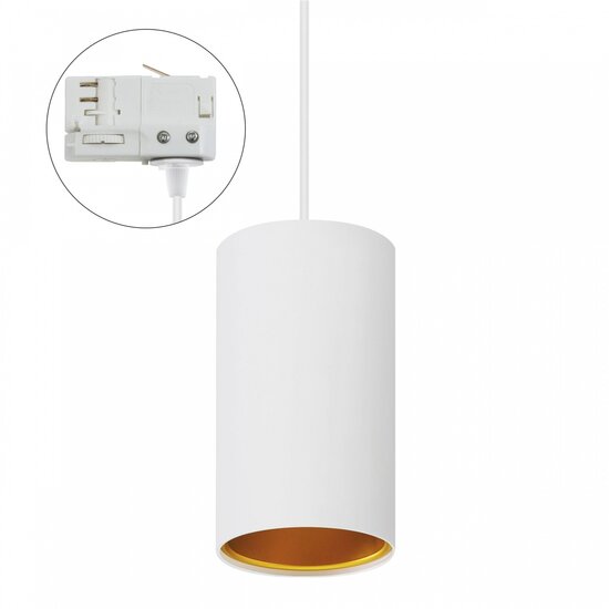 Spectrum LED Spectrum LED CHLOE GU10 3 PHASE TRACK MOUNTED GU10 250V IP20 70X128MM WHITE GOLD TUBE FIXED - Perfekte Beleuchtung für jeden Raum