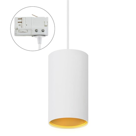 Spectrum LED Spectrum LED CHLOE GU10 3 PHASE TRACK MOUNTED GU10 250V IP20 70X128MM WHITE GOLD TUBE FIXED - Perfekte Beleuchtung für jeden Raum
