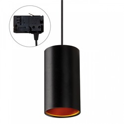 Spectrum LED CHLOE GU10 3 PHASE TRACK MOUNTED GU10 250V IP20 70X128MM BLACK GOLD TUBE FIXED