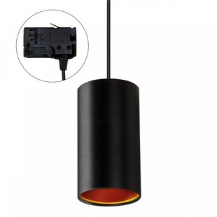 Spectrum LED CHLOE GU10 3 PHASE TRACK MOUNTED GU10 250V IP20 70X128MM BLACK GOLD TUBE FIXED