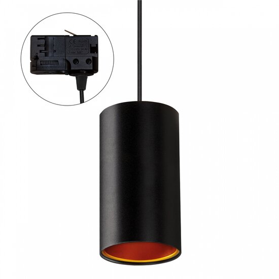 Spectrum LED Spectrum LED CHLOE GU10 3 PHASE TRACK MOUNTED GU10 250V IP20 70X128MM BLACK GOLD TUBE FIXED - Perfekte Beleuchtung für jeden Raum