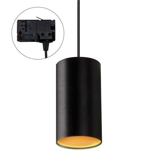 Spectrum LED Spectrum LED CHLOE GU10 3 PHASE TRACK MOUNTED GU10 250V IP20 70X128MM BLACK GOLD TUBE FIXED - Perfekte Beleuchtung für jeden Raum