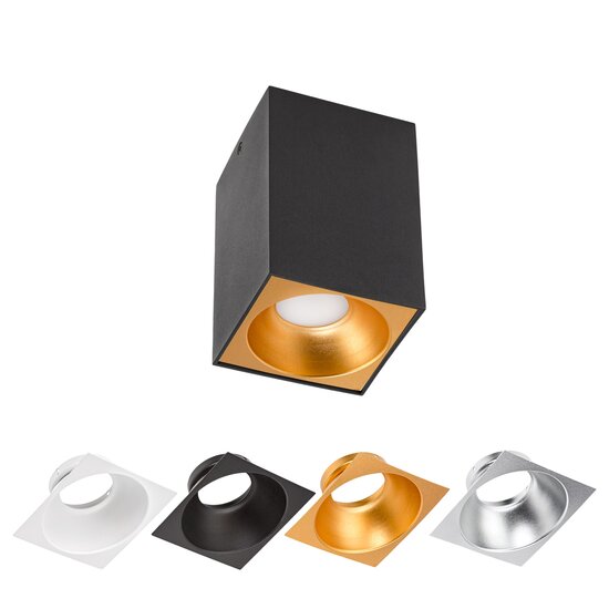 Spectrum LED Spectrum LED CHLOE ELEMENTO SQUARE GU10 BLACK - Stylish lighting for any space