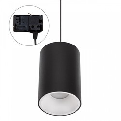 Spectrum LED CHLOE ELEMENTO 3 PHASE TRACK MOUNTED GU10 250V IP20 FI95X138MM BLACK ROUND