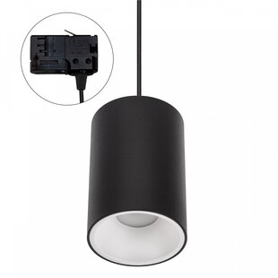 Spectrum LED CHLOE ELEMENTO 3 PHASE TRACK MOUNTED GU10 250V IP20 FI95X138MM BLACK ROUND