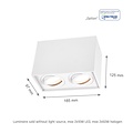 Spectrum LED Spectrum LED CHLOE DUO 2XGU10 IP20 RECTANGLE WHITE ADJUSTABLE SPOT - Create the perfect atmosphere in your space