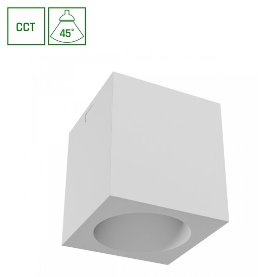Spectrum LED Spectrum LED CHLOE COMPLETE SURFACE 7W CCT 230V 45ST IP20 UGR<19 FI90X100MM WHITE SQUARE - Ideale Beleuchtung für jeden Raum