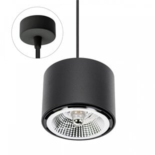 Spectrum LED CHLOE AR111 SUSPENDED GU10 250V IP20 120X85MM BLACK ROUND FIXED ROUND BASE 1.5M CABLE