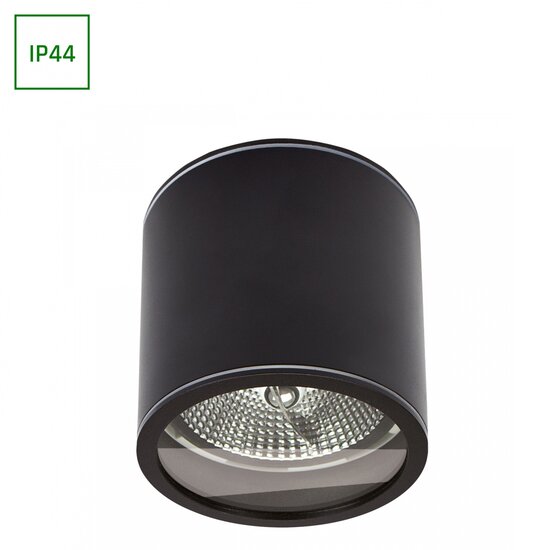 Spectrum LED Spectrum LED CHLOE AR111 GU10 IP44 118X114 ROUND BLACK - Ideal ceiling light for any space