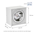 Spectrum LED Spectrum LED CHLOE AR111 GU10 IP20 SQUARE WHITE - Perfect ceiling lighting for any space
