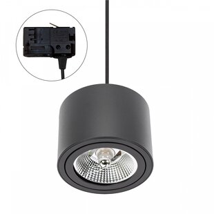 Spectrum LED CHLOE AR111 3 PHASE TRACK MOUNTED GU10 250V IP20 139X100MM BLACK ROUND ADJUSTABLE