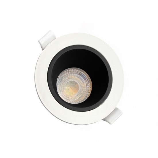 Spectrum LED Spectrum LED FIALE CORE ANTI-GLARE GU10 IP20 FI95X46MM WHITE BLACK ROUND - Perfect lighting for any space