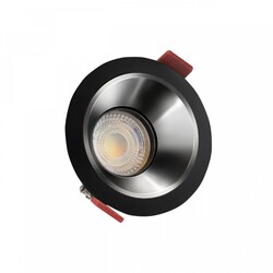 Spectrum LED FIALE COMFORT ANTI - GLARE GU10 250V IP20 FI85X50MM BLACK ROUND