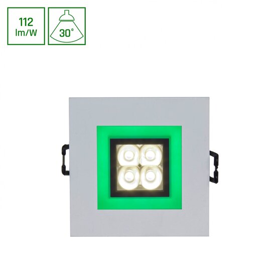 Spectrum LED Spectrum LED FIALE 4LED 4X1W 30DEG 230V SQUARE WW LED SPOT GREEN FRAME - Schaffen Sie eine gemütliche Atmosphäre in Ihrem Raum