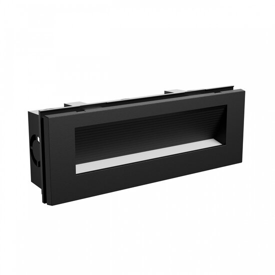 Spectrum LED ENCANTA ASYMMETRIC 6W CCT 230V IP54 230x84x60MM BLACK RECESSED FACADE LAMP - Creëer een sfeervolle buitenomgeving