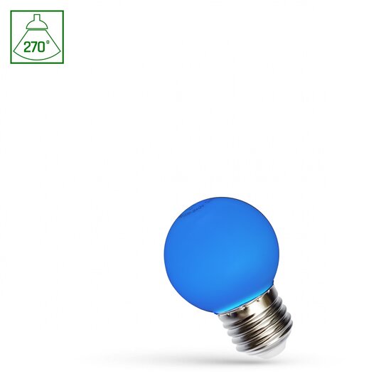 Spectrum LED Spectrum LED LED BALL G45 E-27 230V 1W BLUE PCV SPECTRUM - Schaffen Sie eine gemütliche Atmosphäre mit dieser blauen LED-Glühbirne