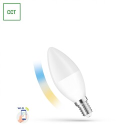 Spectrum LED LED CANDLE C38 5W E-14 230V CCT+DIM WI-FI SPECTRUM SMART
