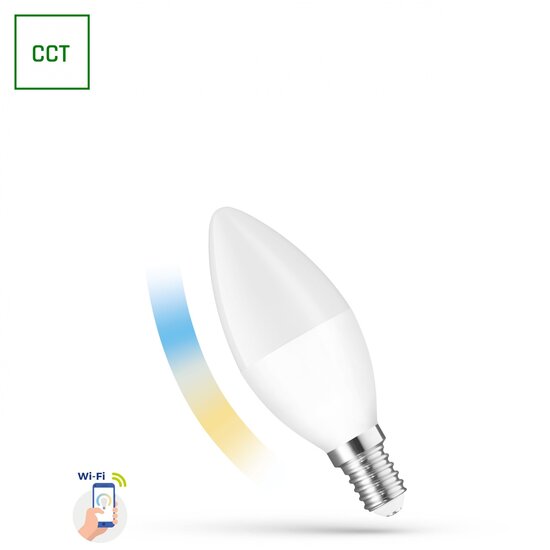 Spectrum LED Spectrum LED LED CANDLE C38 5W E-14 230V CCT+DIM WI-FI SPECTRUM SMART - Creëer de perfecte sfeer met slimme verlichting