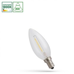 Spectrum LED LED CANDLE E-14 230V 1W COG 1800K CLEAR SPECTRUM