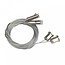 Spectrum LED Spectrum LED KIT DE SUSPENSIÓN UNIVERSAL Y CABLE DE ACERO GALVANIZADO 1,5M 2pcs PLATA - Ideal para colgar sus luminarias