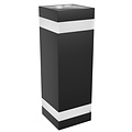 Spectrum LED Spectrum LED TORRE RING 18W CCT 230V IP54 99x78x240MM BLACK SQUARE FACADE LAMP - Perfect voor moderne buitenverlichting