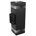 Spectrum LED Spectrum LED TORRE RING 18W CCT 230V IP54 99x78x240MM BLACK SQUARE FACADE LAMP - Perfect voor moderne buitenverlichting
