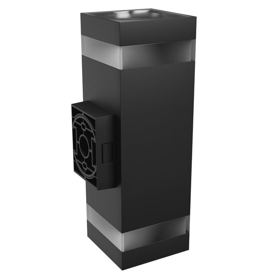 Spectrum LED Spectrum LED TORRE RING 18W CCT 230V IP54 99x78x240MM BLACK SQUARE FACADE LAMP - Perfect voor moderne buitenverlichting