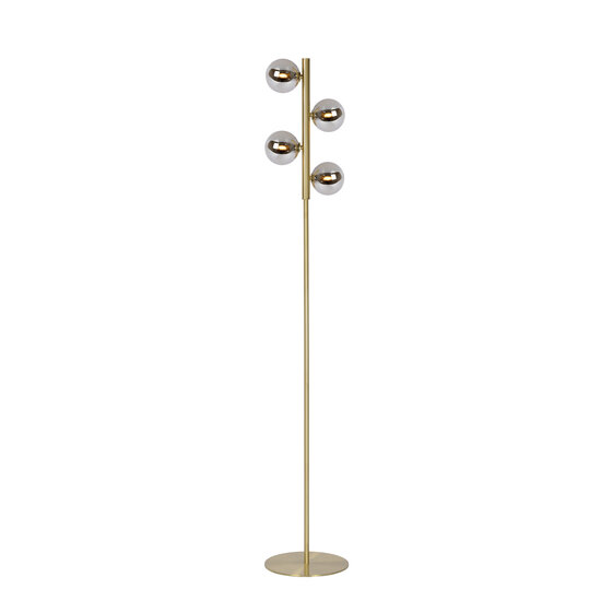 LUCIDE OUTLET - LUCIDE TYCHO - Vloerlamp - 4xG9 - Mat Goud / Messing - Creëer een warme sfeer in uw interieur
