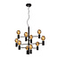 LUCIDE LUCIDE LEANNE - Lámpara Colgante - Ø 65 cm - 10xE27 - Negra - Ideal para crear un ambiente acogedor