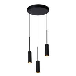LUCIDE TUBULE - Pendelleuchte - Ø 26 cm - LED - 3x7W 2700K - Schwarz